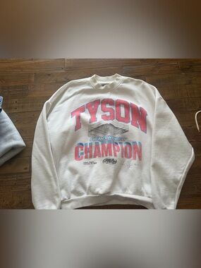 PacSun White 'Tyson Champion' Graphic Crewneck